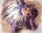 Edgar Degas Dancer Adjusting her Slippers oil painting artist